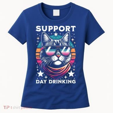 Support Day Ing Advocate Alcohol Enthusiast Cat Gift Women's T-Shirt