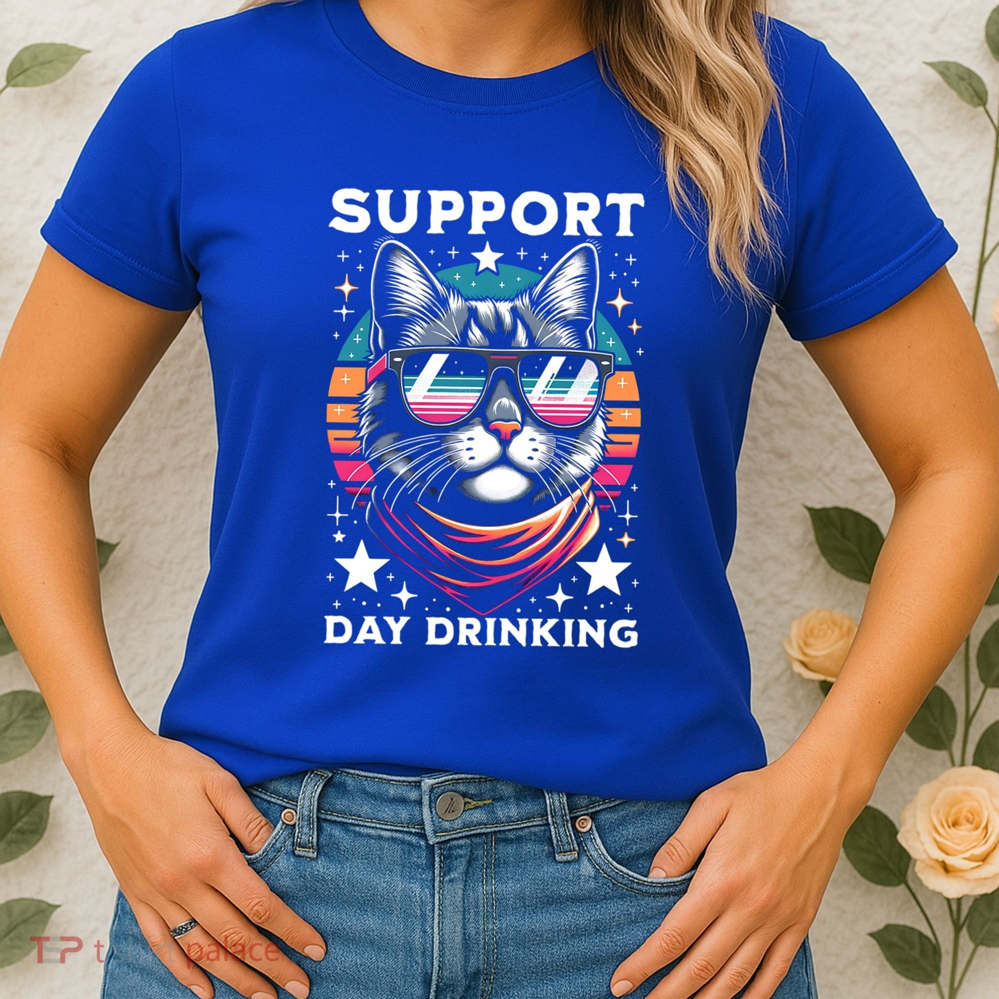 Support Day Ing Advocate Alcohol Enthusiast Cat Gift Women's T-Shirt