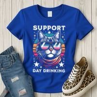 Support Day Ing Advocate Alcohol Enthusiast Cat Gift Women's T-Shirt thumb 3