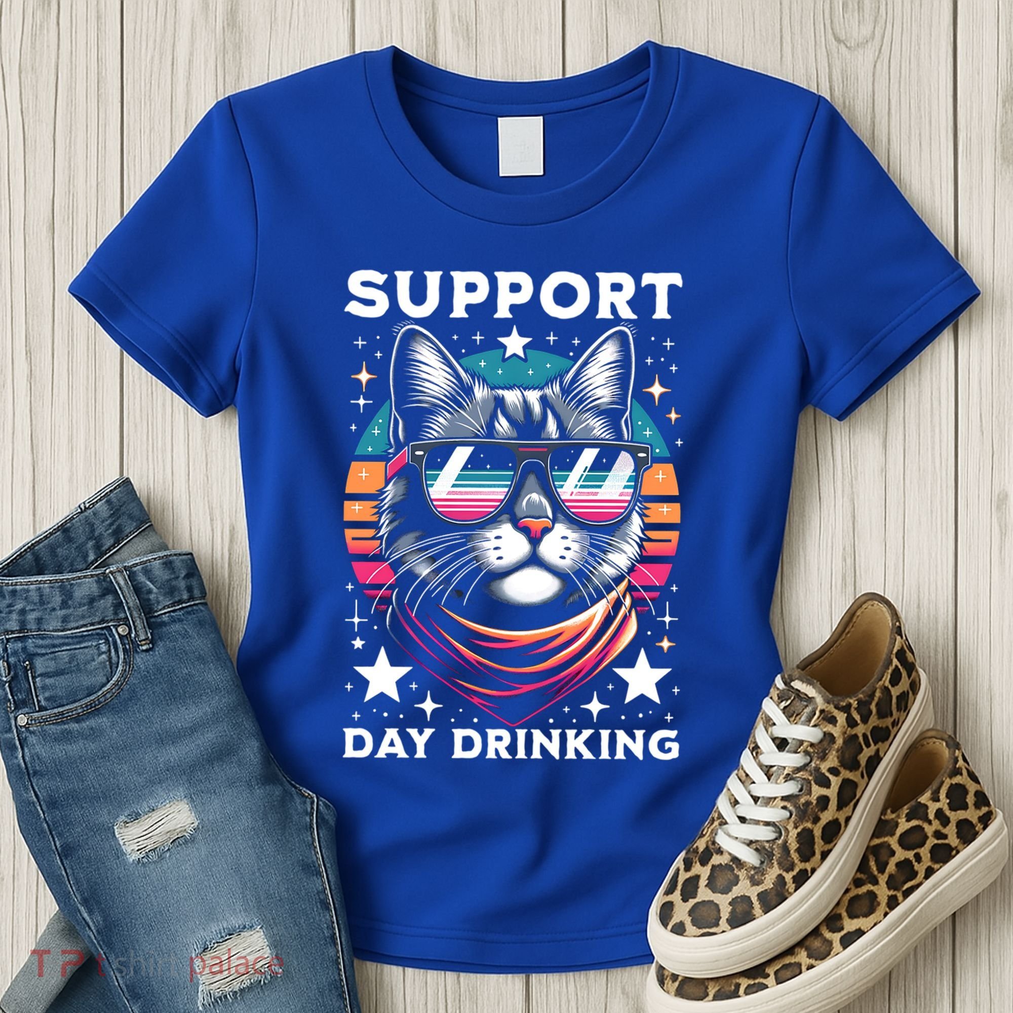 Support Day Ing Advocate Alcohol Enthusiast Cat Gift Women's T-Shirt