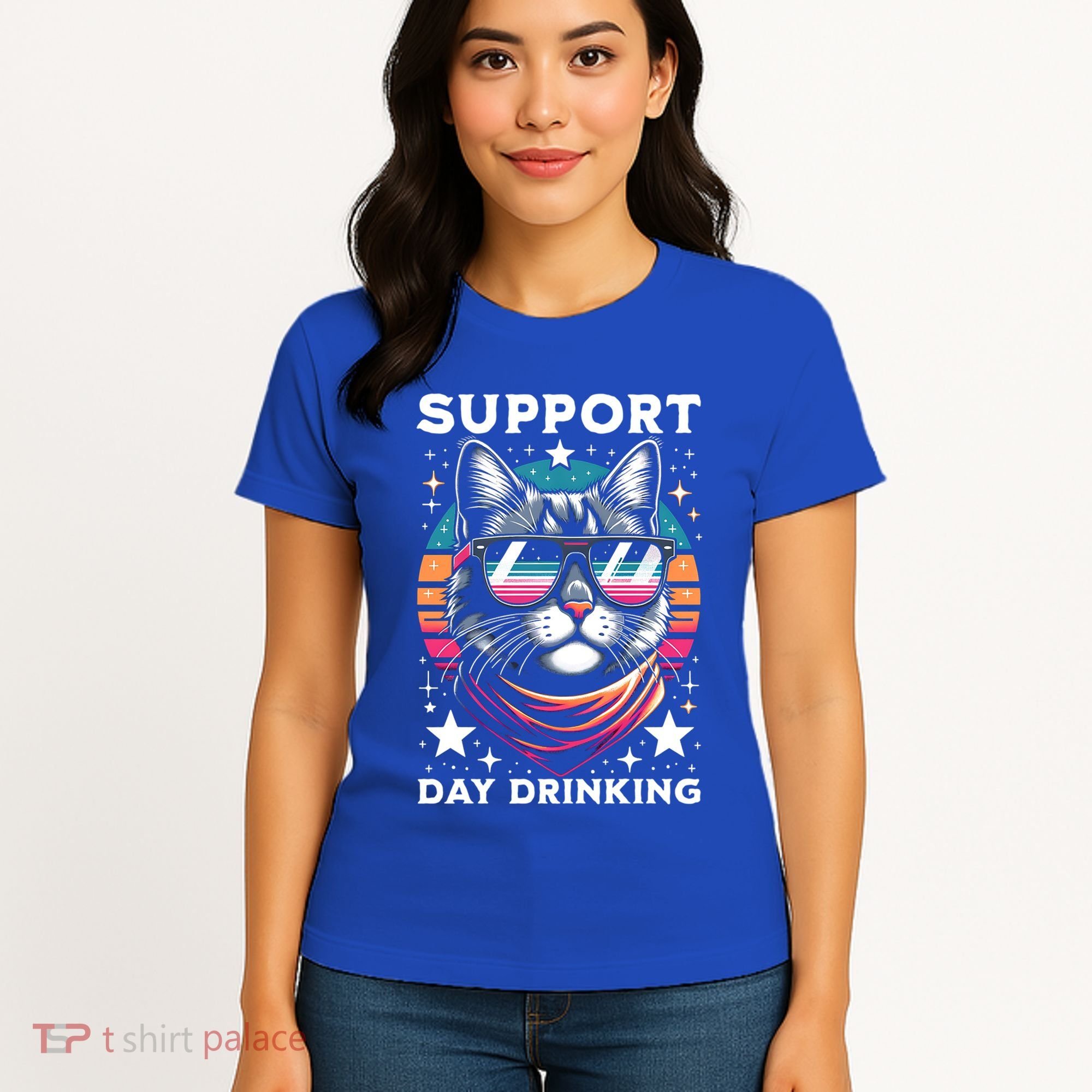 Support Day Ing Advocate Alcohol Enthusiast Cat Gift Women's T-Shirt