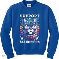 Support Day Ing Advocate Alcohol Enthusiast Cat Gift Kids Sweatshirt thumb 0