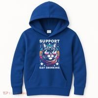 Support Day Ing Advocate Alcohol Enthusiast Cat Gift Kids Hoodie thumb 0