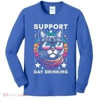 Support Day Ing Advocate Alcohol Enthusiast Cat Gift Kids Long Sleeve Shirt thumb 0