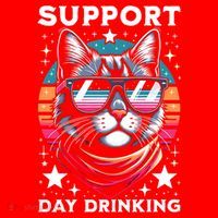 Support Day Ing Advocate Alcohol Enthusiast Cat Gift Santa Hat thumb 1
