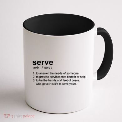 Serve Definition Jesus Christian Faith Coffee Mug back