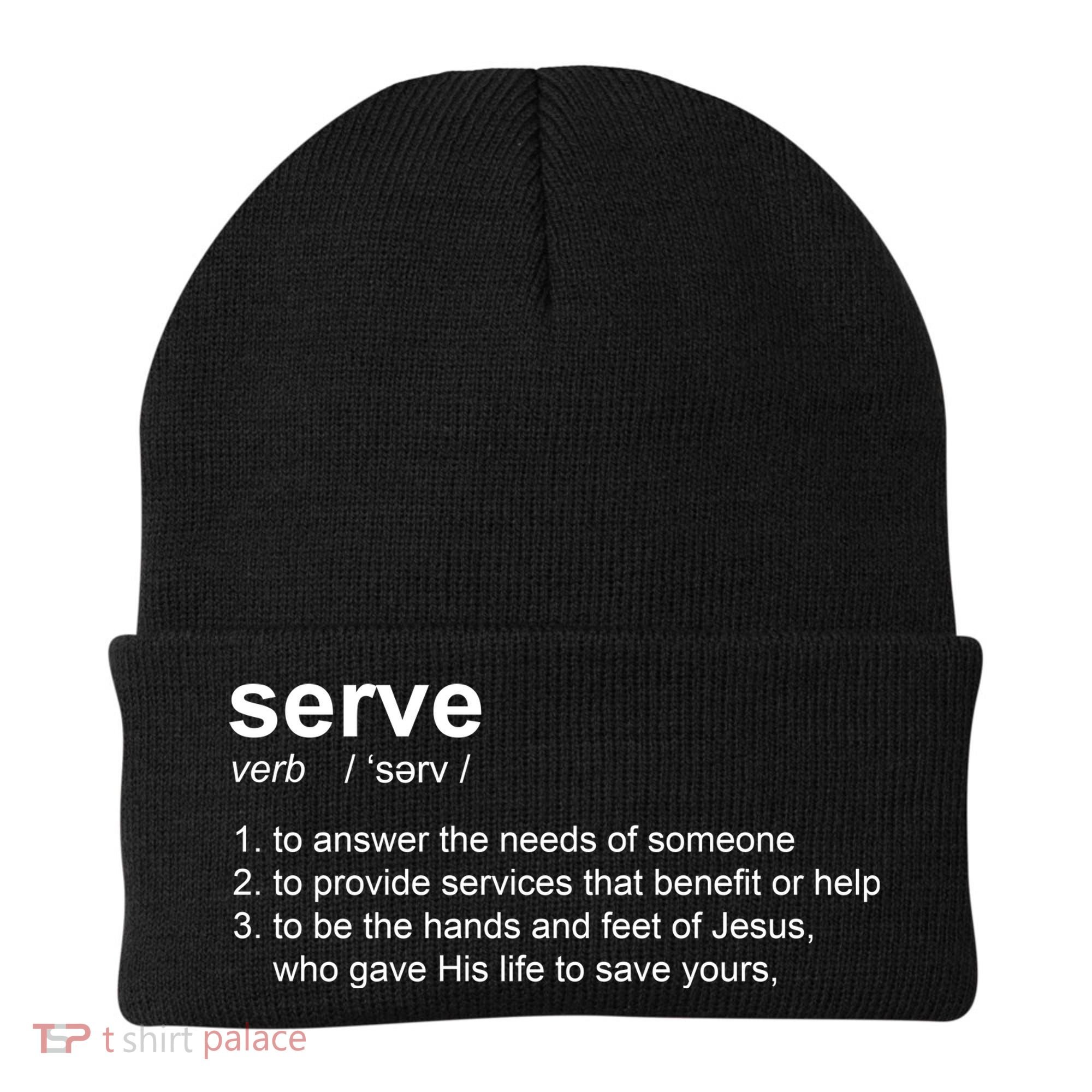 Serve Definition Jesus Christian Faith Beanie