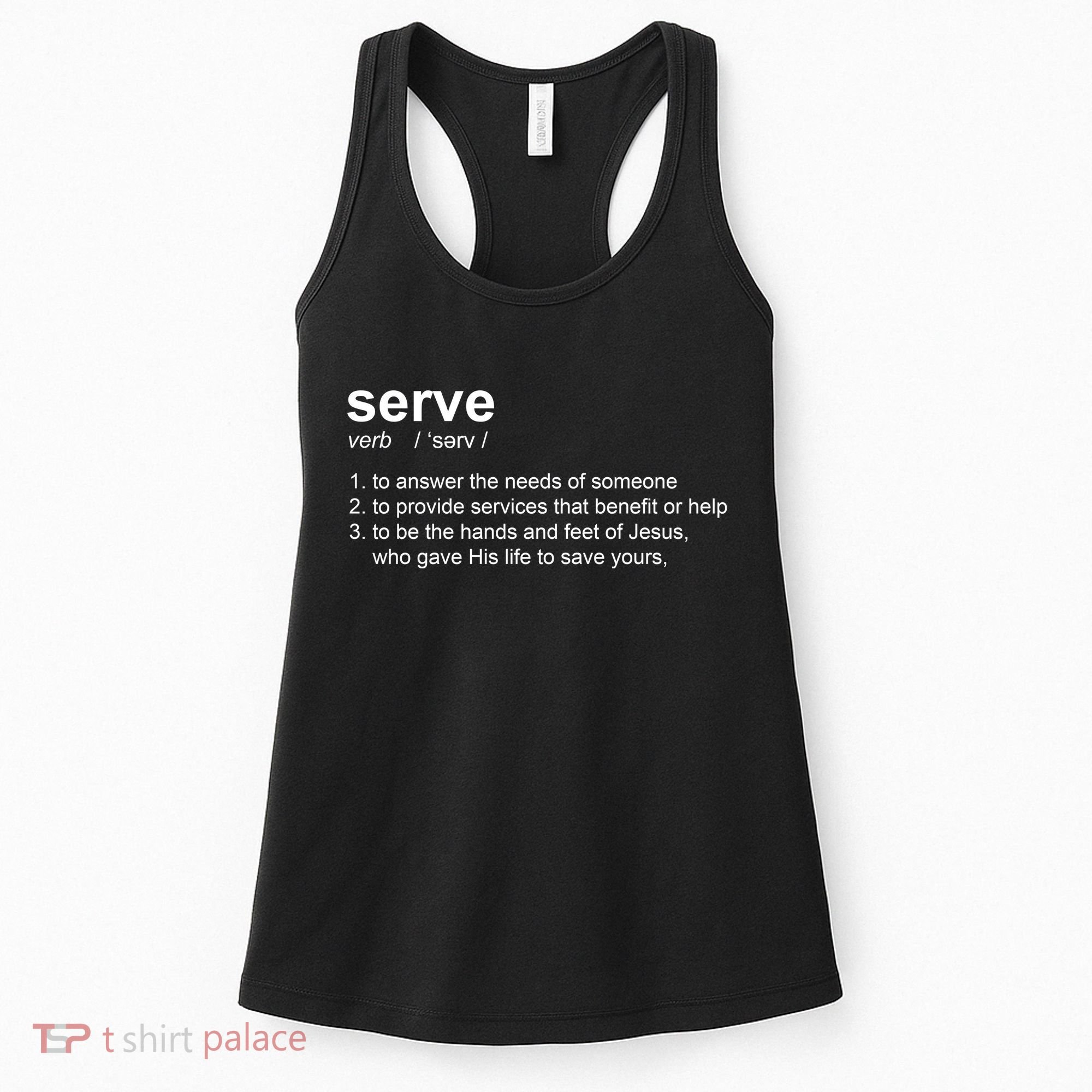 Serve Definition Jesus Christian Faith Women's Tank Top