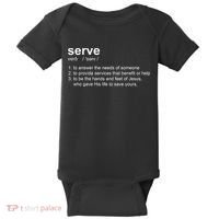 Serve Definition Jesus Christian Faith Baby Bodysuit thumb 0