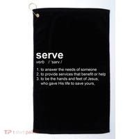 Serve Definition Jesus Christian Faith Golf Towel thumb 0