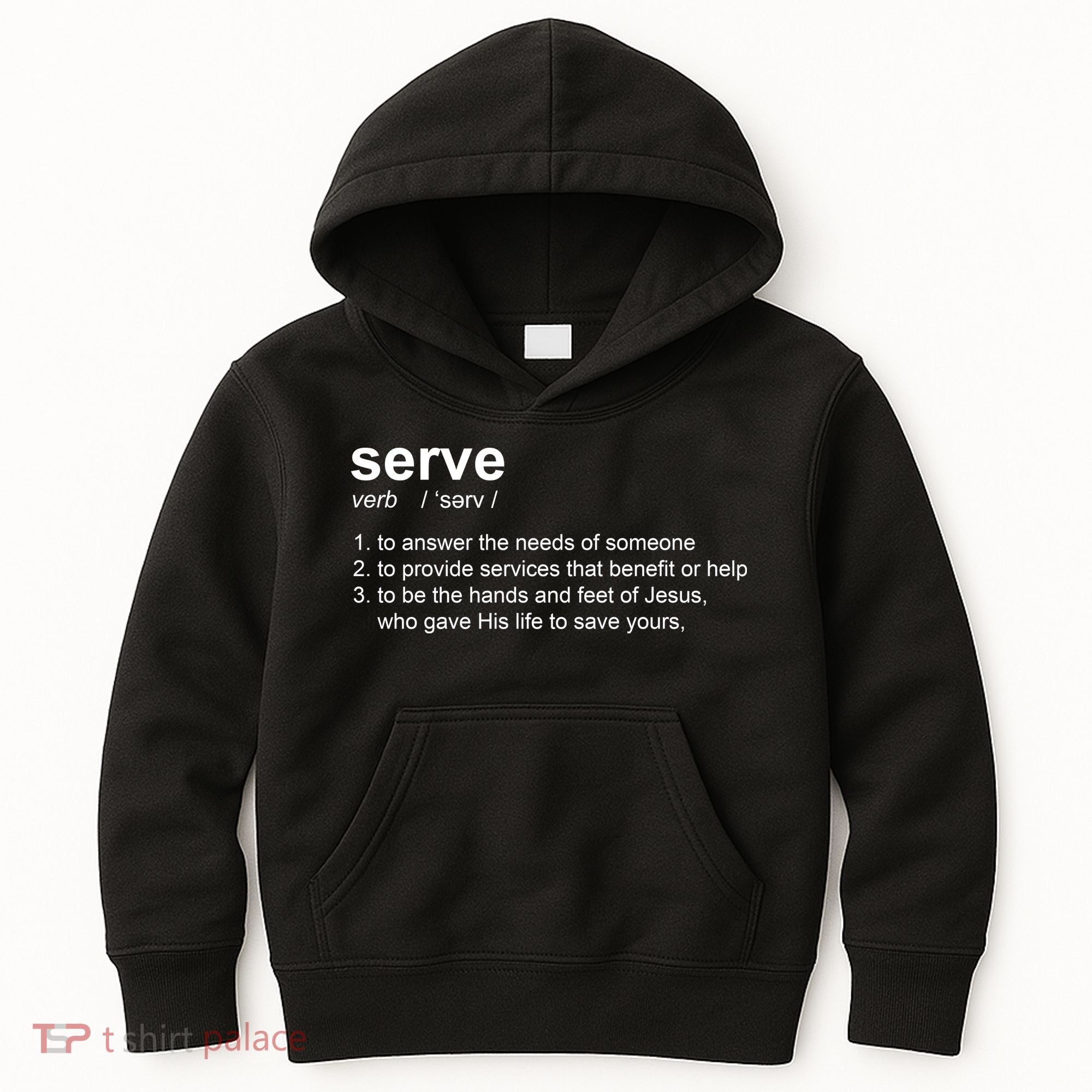 Serve Definition Jesus Christian Faith Kids Hoodie