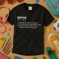 Serve Definition Jesus Christian Faith Kids T-Shirt thumb 3