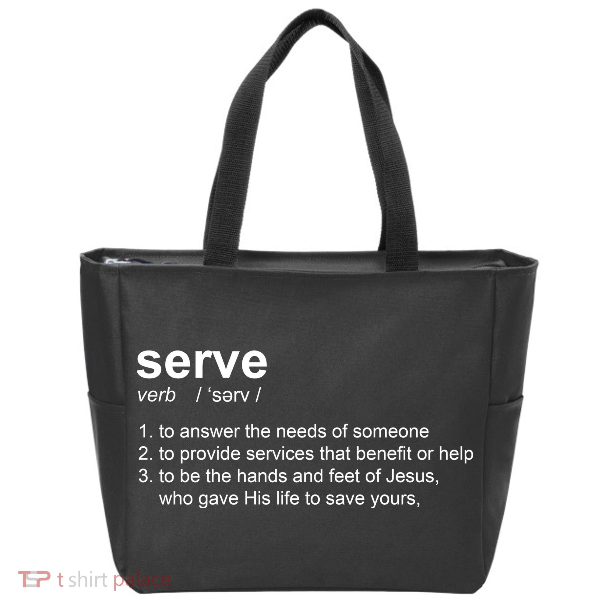 Serve Definition Jesus Christian Faith Tote Bag