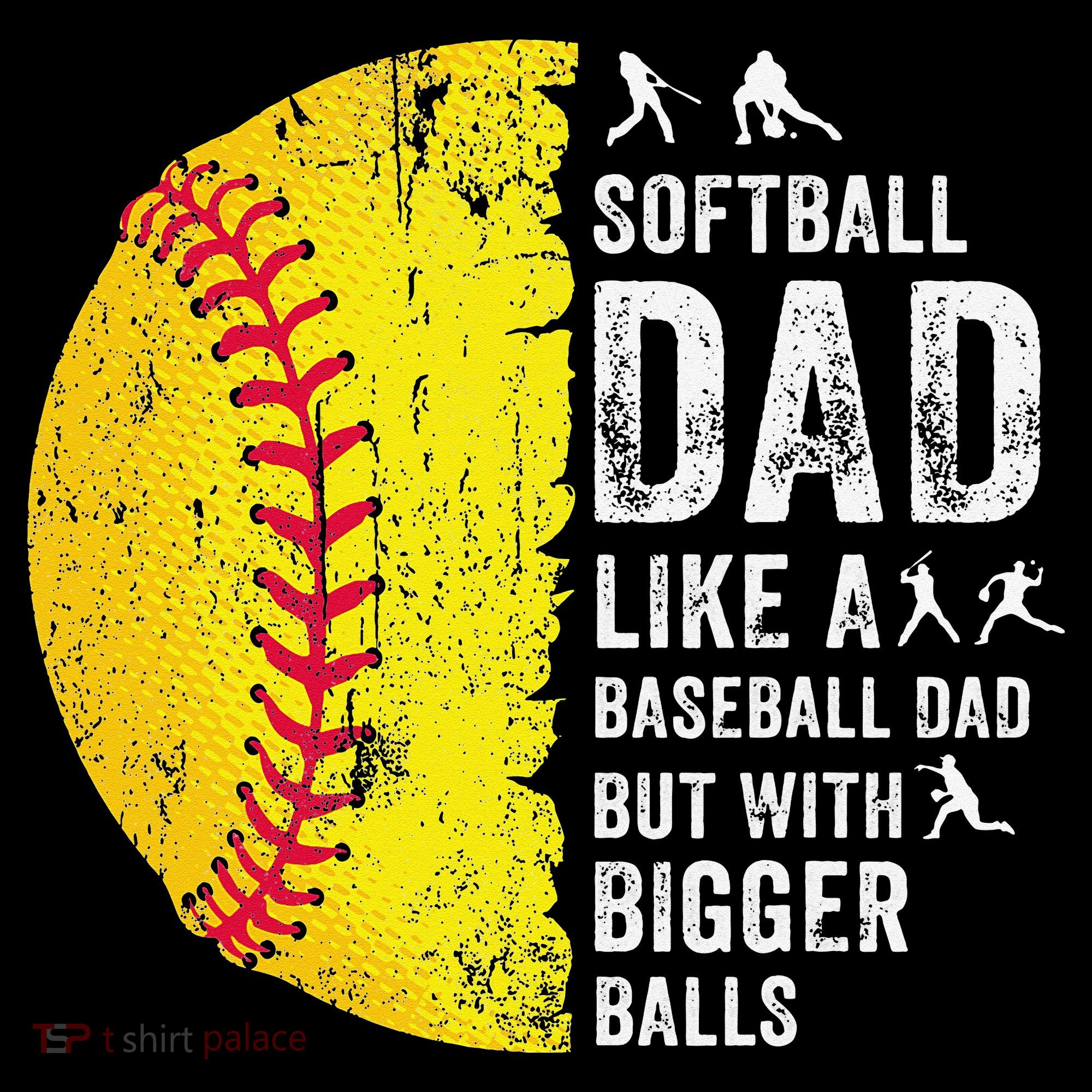 Softball Dad Just Like A Baseball Dad But With Bigger Balls Long Sleeve Shirt