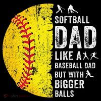 Softball Dad Just Like A Baseball Dad But With Bigger Balls Pajama Set thumb 2
