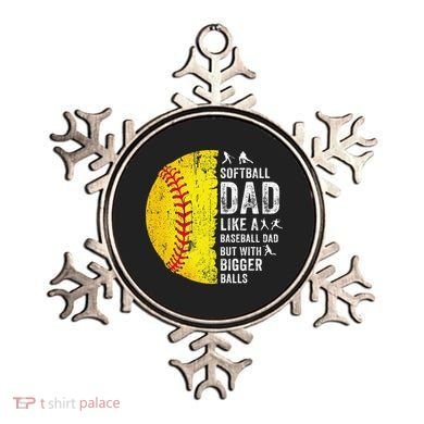 Softball Dad Just Like A Baseball Dad But With Bigger Balls Ornament