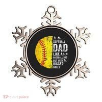 Softball Dad Just Like A Baseball Dad But With Bigger Balls Ornament thumb 0