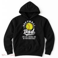Softball Dad Like Baseball But With Bigger Balls Fathers Day Hoodie thumb 0