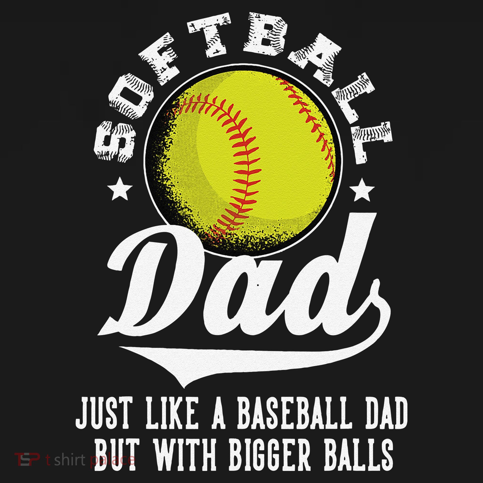 Softball Dad Like Baseball But With Bigger Balls Fathers Day Apron