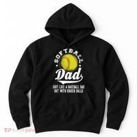 Softball Dad Like A Baseball Dad With Bigger Balls Softball Hoodie thumb 0