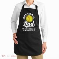 Softball Dad Like A Baseball Dad With Bigger Balls Softball Apron thumb 2