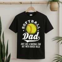 Softball Dad Like A Baseball Dad With Bigger Balls Softball T-Shirt thumb 2