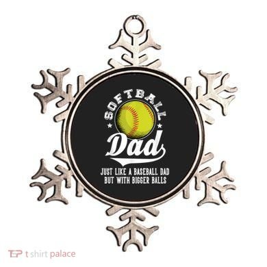 Softball Dad Like A Baseball Dad With Bigger Balls Softball Ornament