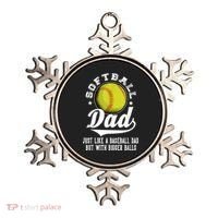 Softball Dad Like A Baseball Dad With Bigger Balls Softball Ornament thumb 0