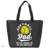 Softball Dad Like A Baseball Dad With Bigger Balls Softball Tote Bag thumb 0