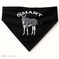 Smart Donkey Lover Sarcastic Adult Humor Blue Glasses Gift USA-Made Doggie Bandana thumb 0