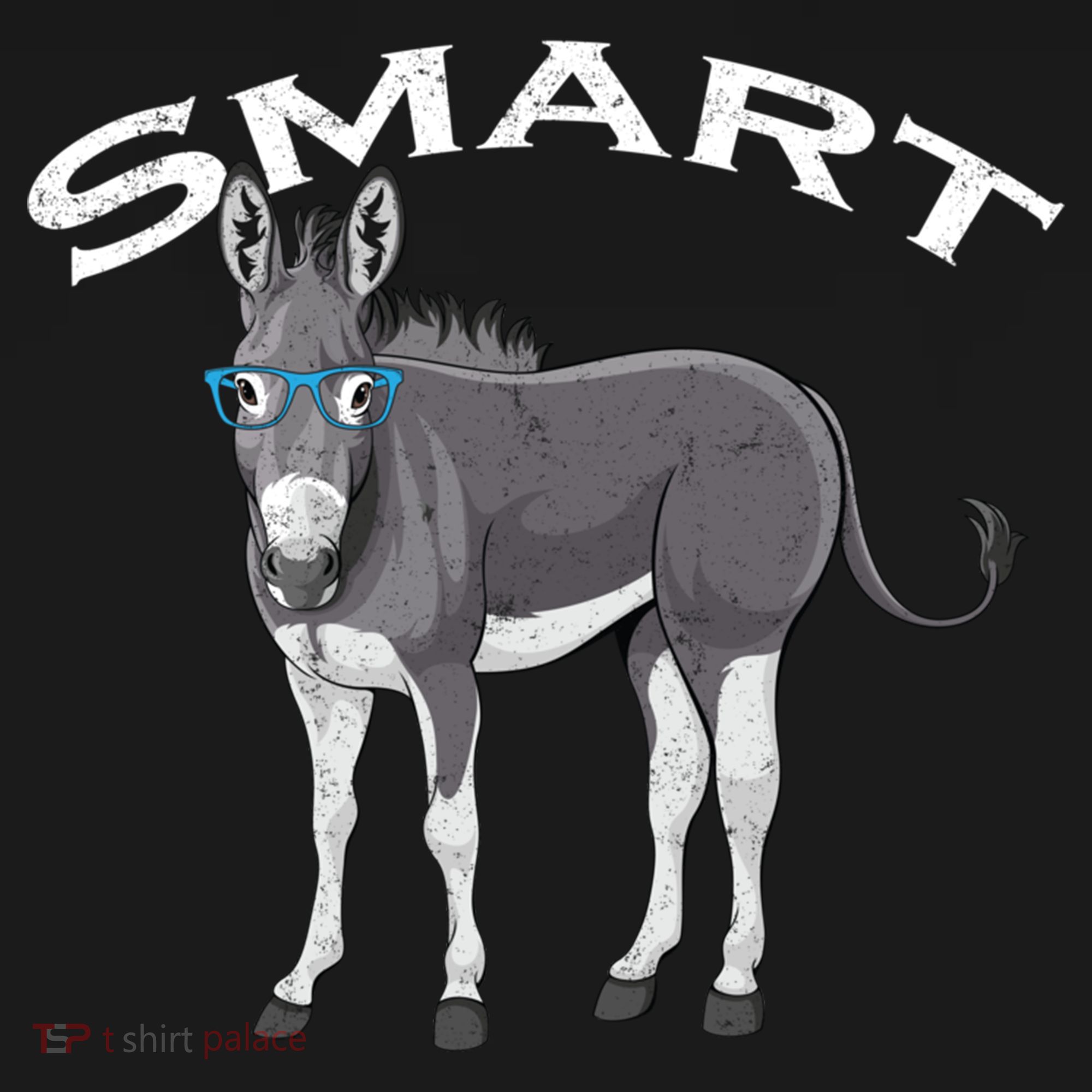 Smart Donkey Lover Sarcastic Adult Humor Blue Glasses Gift Ornament