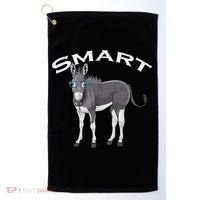 Smart Donkey Lover Sarcastic Adult Humor Blue Glasses Gift Golf Towel thumb 0