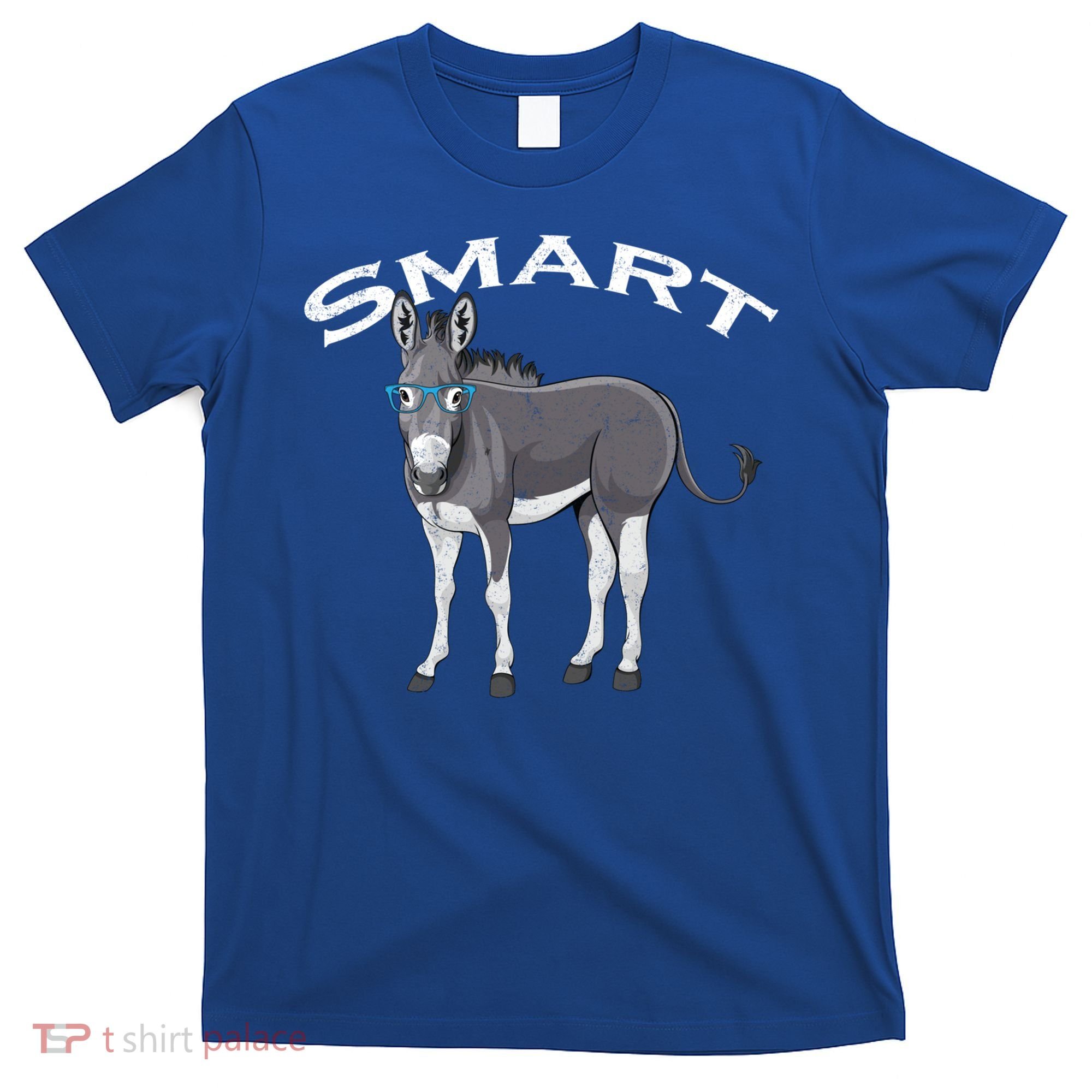 Smart Donkey Lover Sarcastic Adult Humor Blue Glasses Gift T-Shirt