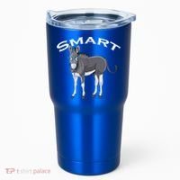 Smart Donkey Lover Sarcastic Adult Humor Blue Glasses Gift Tumbler thumb 0