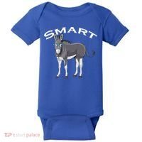 Smart Donkey Lover Sarcastic Adult Humor Blue Glasses Gift Baby Bodysuit thumb 0