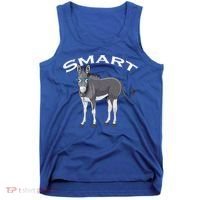 Smart Donkey Lover Sarcastic Adult Humor Blue Glasses Gift Tank Top thumb 0