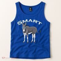 Smart Donkey Lover Sarcastic Adult Humor Blue Glasses Gift Tank Top thumb 2