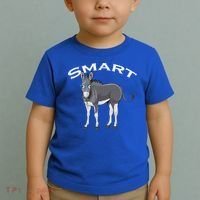Smart Donkey Lover Sarcastic Adult Humor Blue Glasses Gift Toddler T-Shirt thumb 2