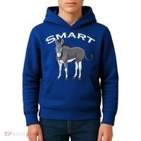 Smart Donkey Lover Sarcastic Adult Humor Blue Glasses Gift Kids Hoodie thumb 4