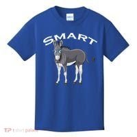 Smart Donkey Lover Sarcastic Adult Humor Blue Glasses Gift Kids T-Shirt thumb 0