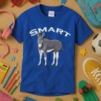 Smart Donkey Lover Sarcastic Adult Humor Blue Glasses Gift Kids T-Shirt thumb 3