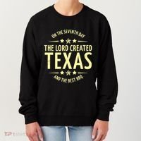 Seventh Day Lord Created Texas And Bbq Gift Women's Sweatshirt thumb 0