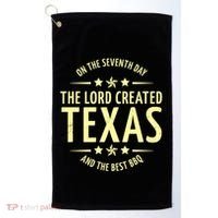 Seventh Day Lord Created Texas And Bbq Gift Golf Towel thumb 0
