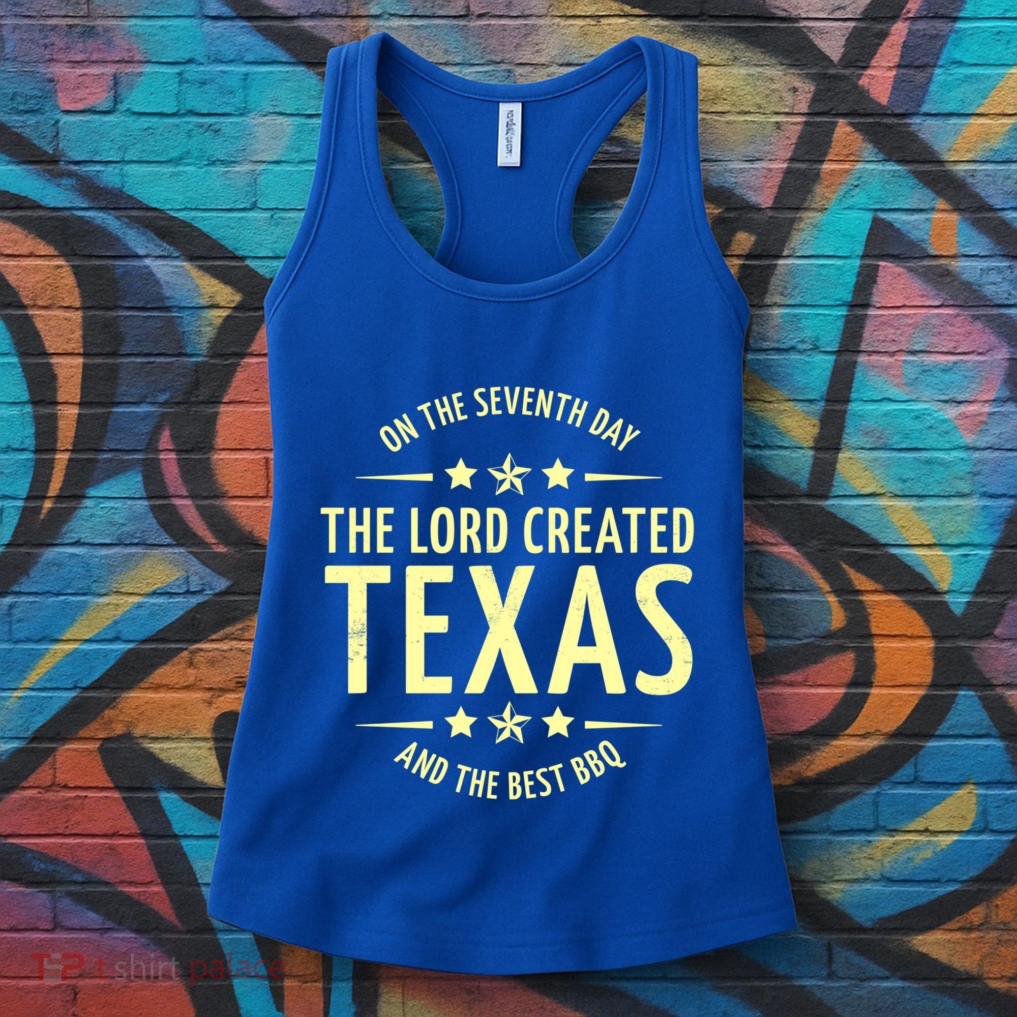 Seventh Day Lord Created Texas And Bbq Gift Women's Tank Top