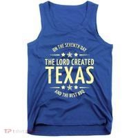 Seventh Day Lord Created Texas And Bbq Gift Tank Top thumb 0