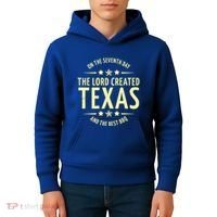 Seventh Day Lord Created Texas And Bbq Gift Kids Hoodie thumb 4
