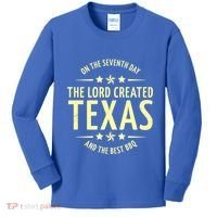 Seventh Day Lord Created Texas And Bbq Gift Kids Long Sleeve Shirt thumb 0