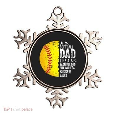 Softball Dad Like A Baseball Dad But With Bigger Balls Ornament