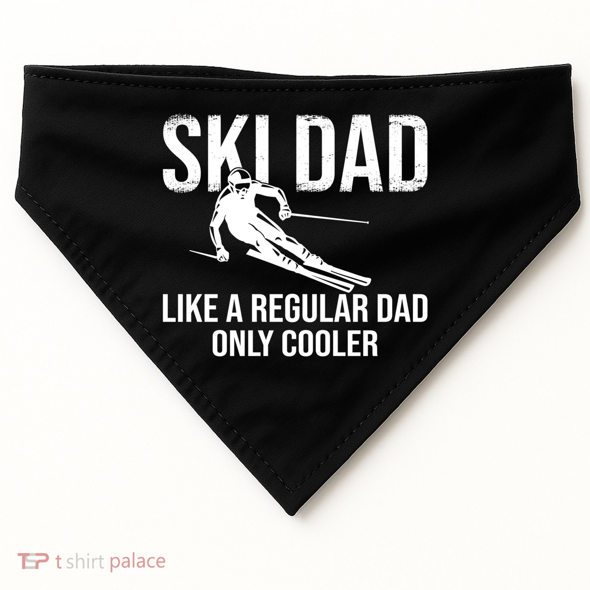 Ski Dad Like A Regular Dad Only Way Cooler Daddy Skier Gift USA-Made Doggie Bandana