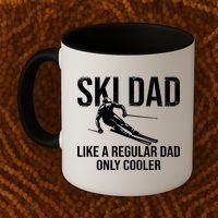 Ski Dad Like A Regular Dad Only Way Cooler Daddy Skier Gift Coffee Mug thumb 2